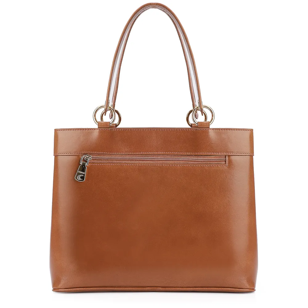 Bolsa Tote Tressê Couro Marrom - imagem 3