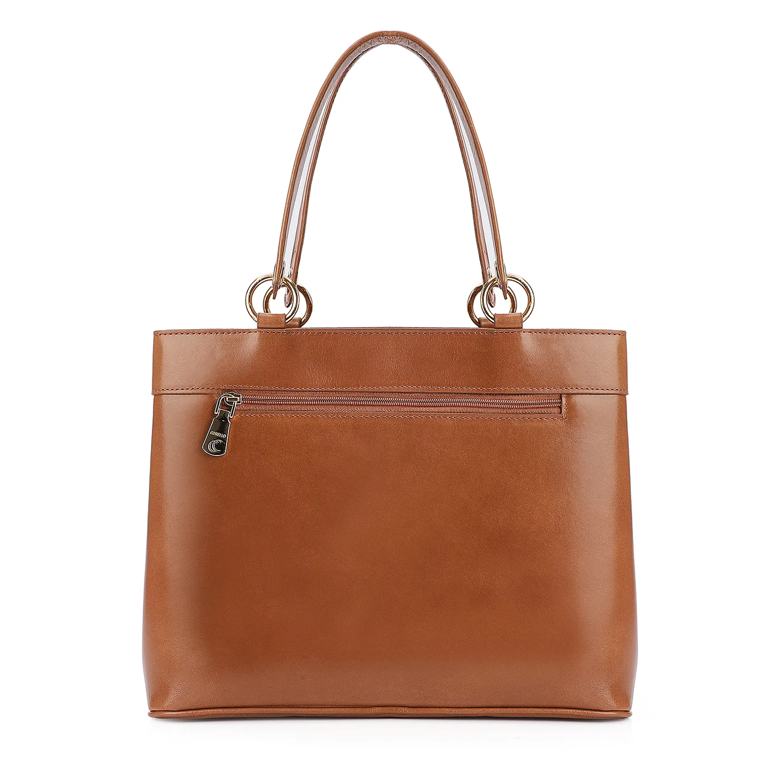Bolsa Tote Tressê Couro Marrom