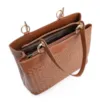 Bolsa Tote Tressê Couro Marrom - imagem 4