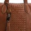 Bolsa Tote Tressê Couro Marrom - imagem 5