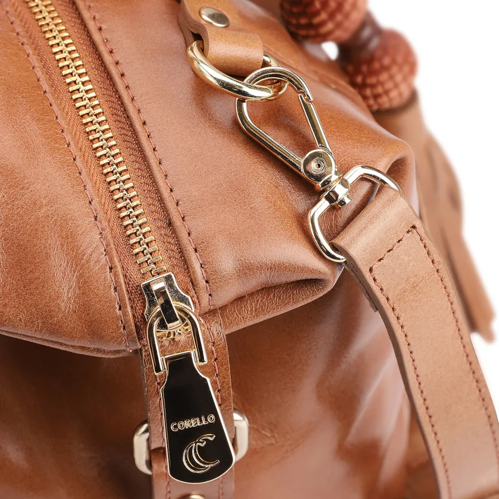 Bolsa Tote Tressê Couro Marrom - imagem 5
