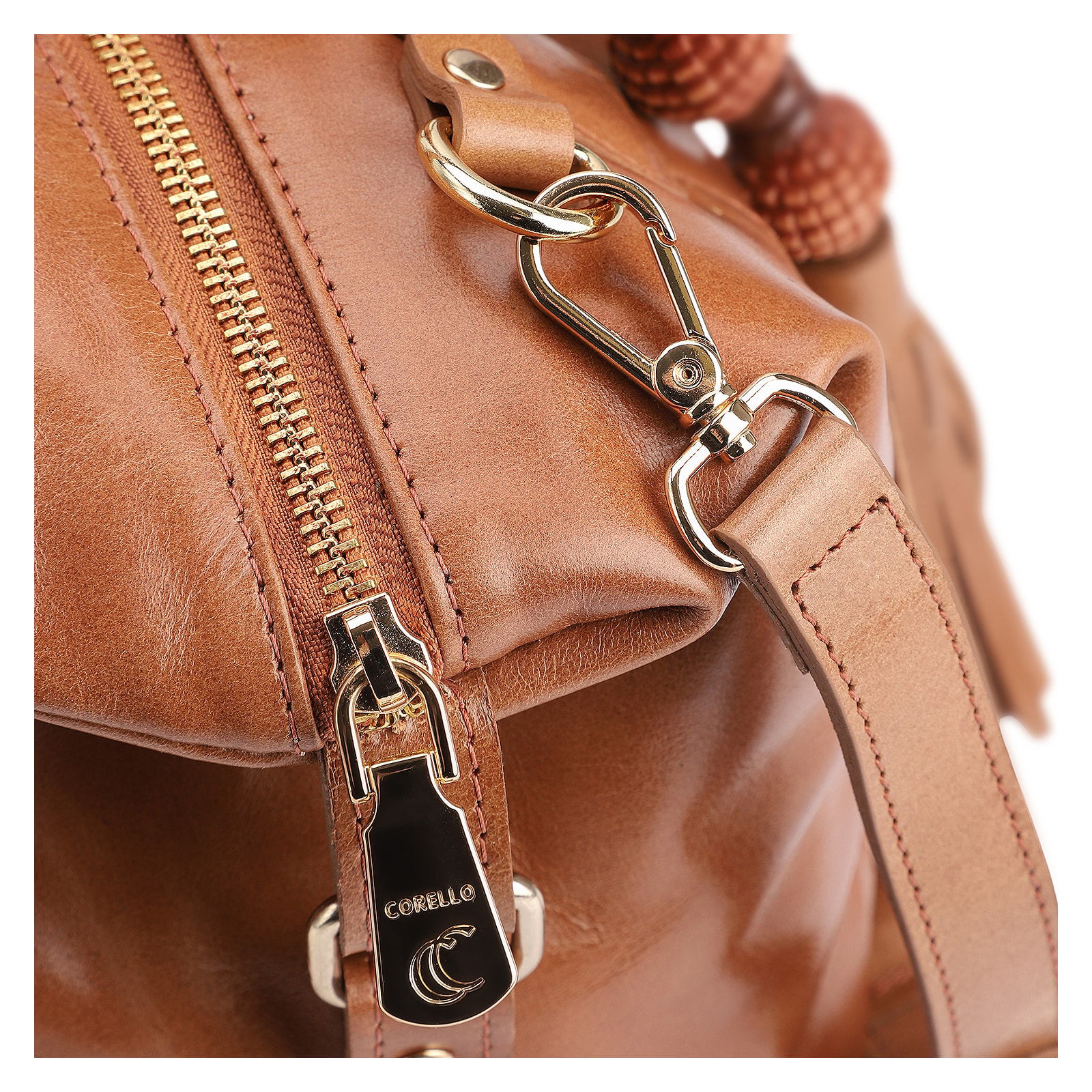 Bolsa Tote Tressê Couro Marrom