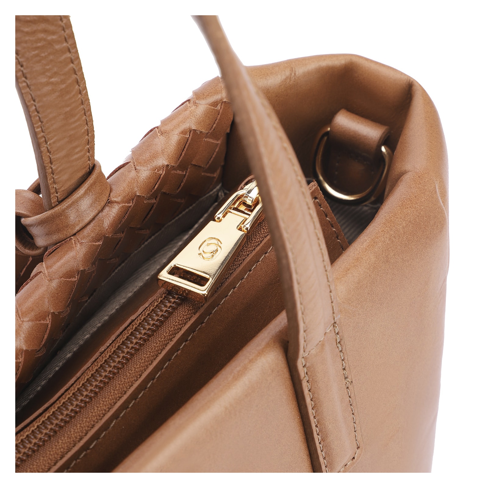 Bolsa Tote Tressê Couro Marrom