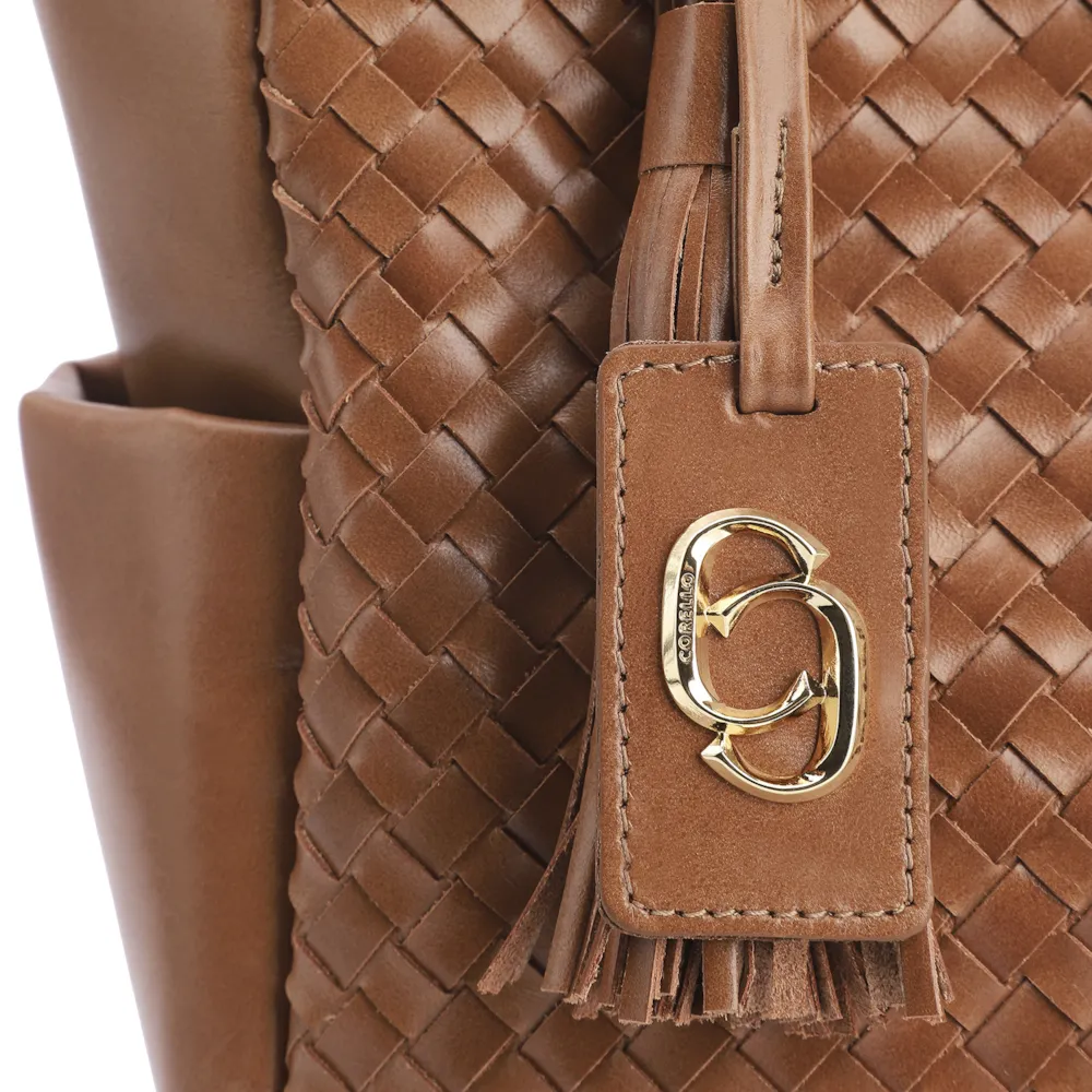 Bolsa Tote Tressê Couro Marrom - imagem 6