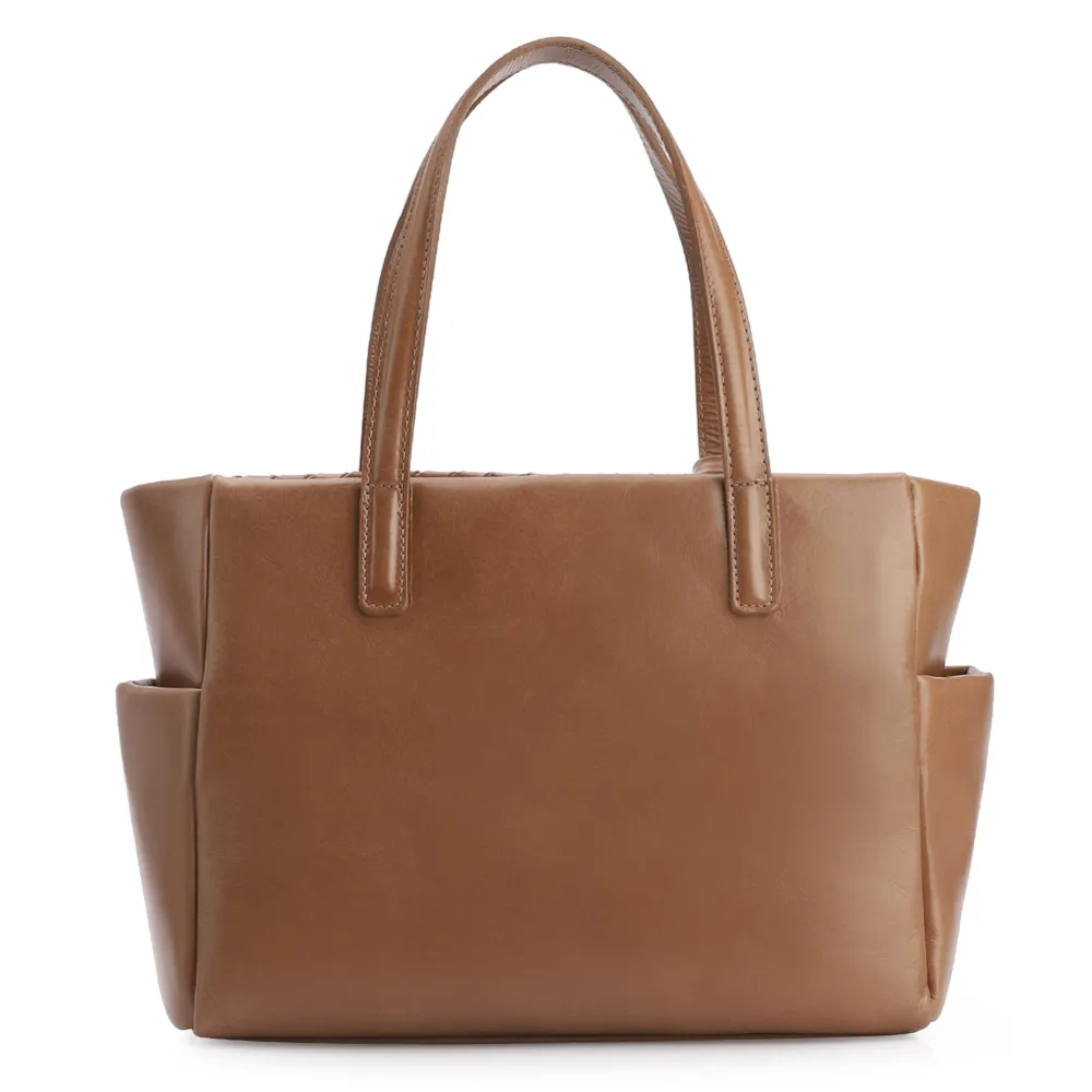 Bolsa Tote Tressê Couro Marrom - imagem 3