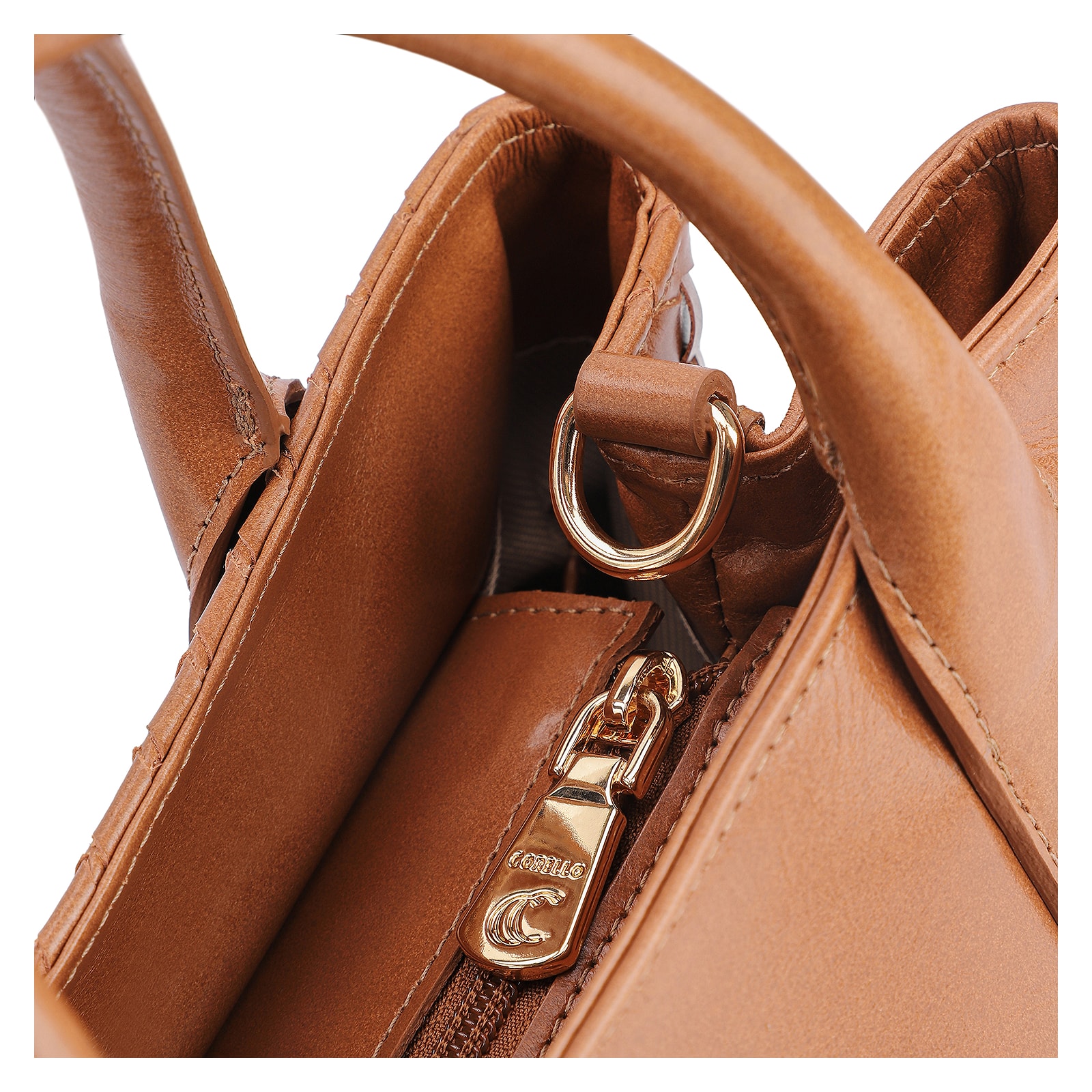 Bolsa Tote Tressê Couro Marrom