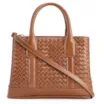 Bolsa Tote Tressê Couro Marrom - imagem 1