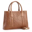 Bolsa Tote Tressê Couro Marrom - imagem 2