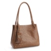 Bolsa Tote Tressê Couro Marrom - imagem 3