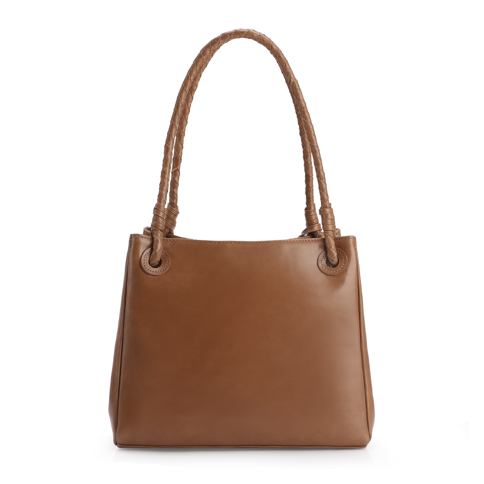 Bolsa Tote Tressê Couro Marrom
