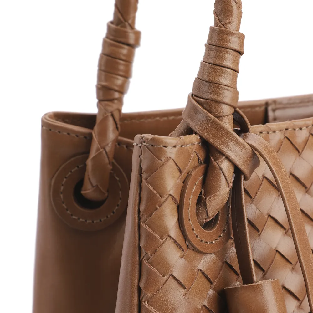 Bolsa Tote Tressê Couro Marrom - imagem 6