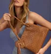 Bolsa Tote Tressê Couro Marrom - imagem 2