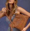 Bolsa Tote Tressê Couro Marrom - imagem 2