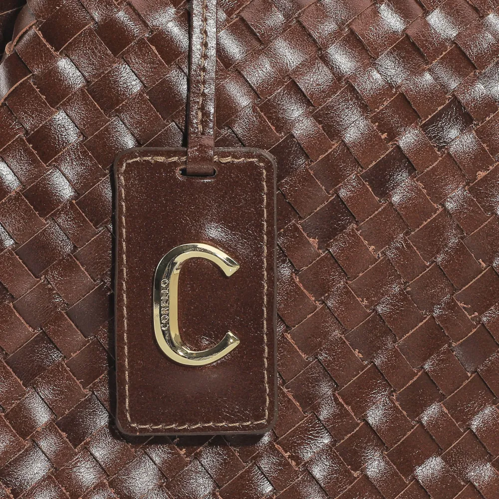 Bolsa Tote Tressê Couro Marrom - imagem 5