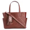 Bolsa Tote Tressê Couro Marrom - imagem 1