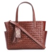 Bolsa Tote Tressê Couro Marrom - imagem 1