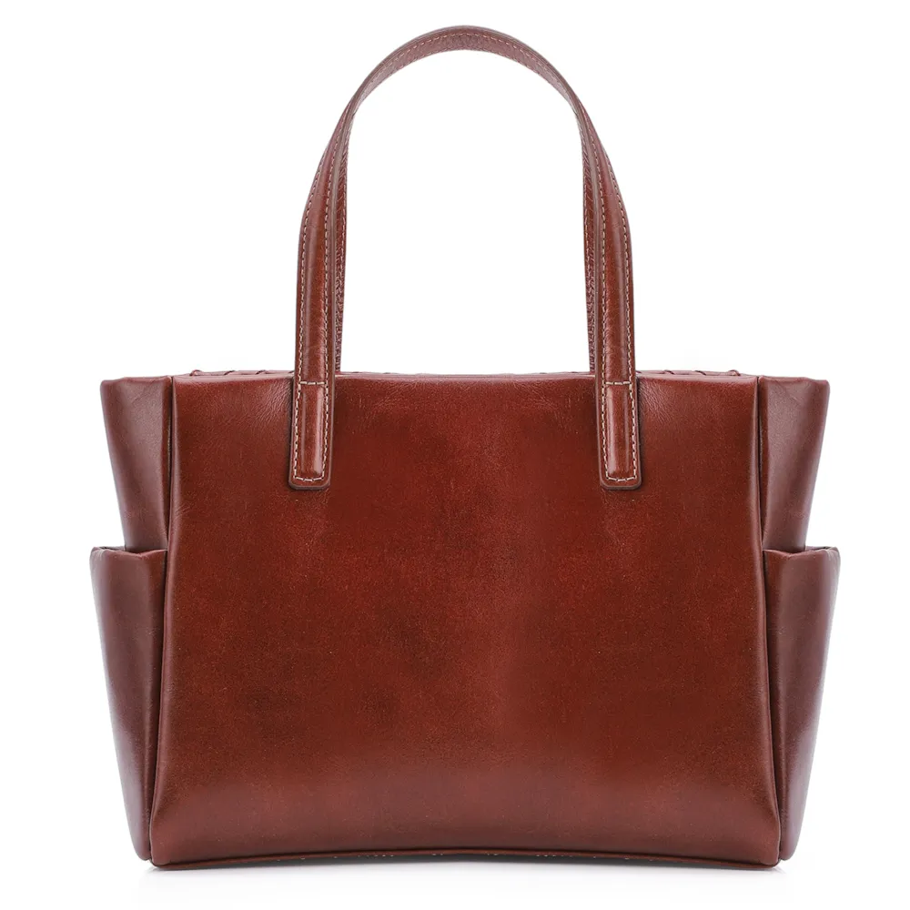 Bolsa Tote Tressê Couro Marrom - imagem 3