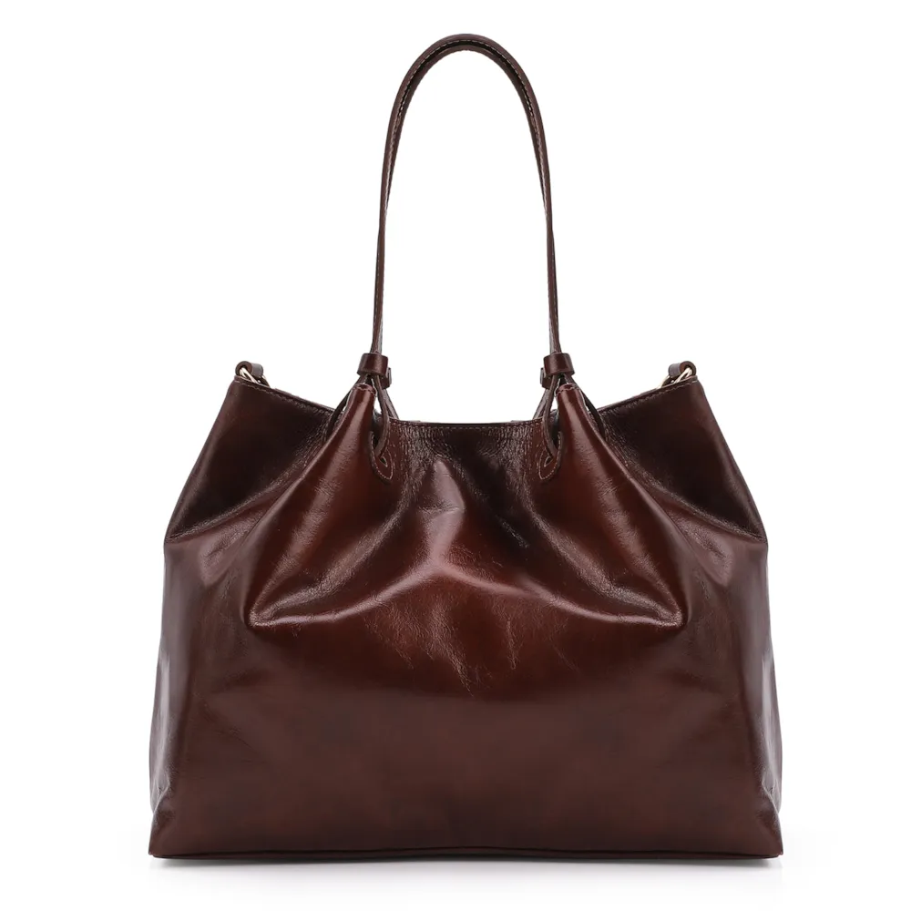 Bolsa Tote Tressê Couro Marrom - imagem 4