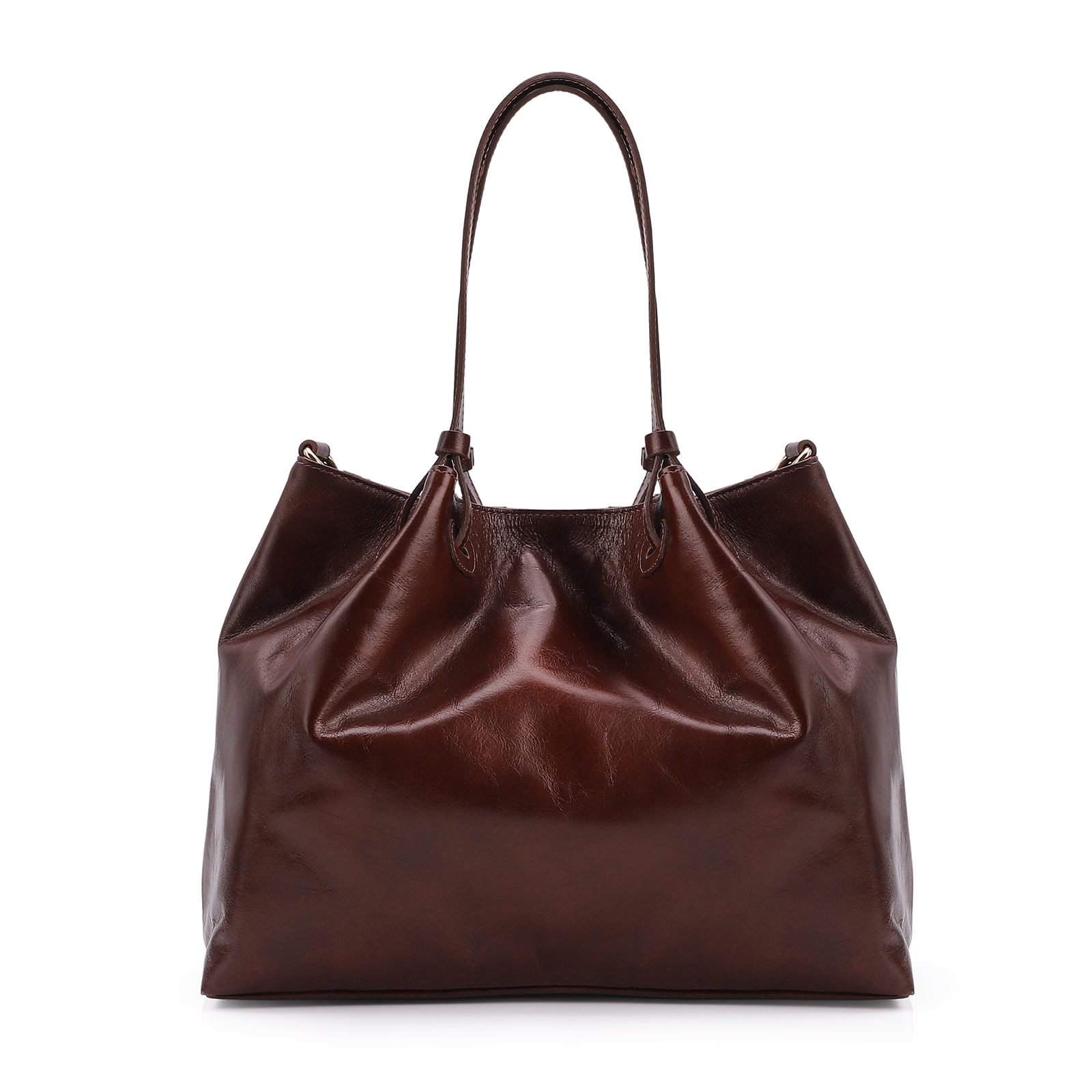 Bolsa Tote Tressê Couro Marrom