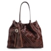 Bolsa Tote Tressê Couro Marrom - imagem 1
