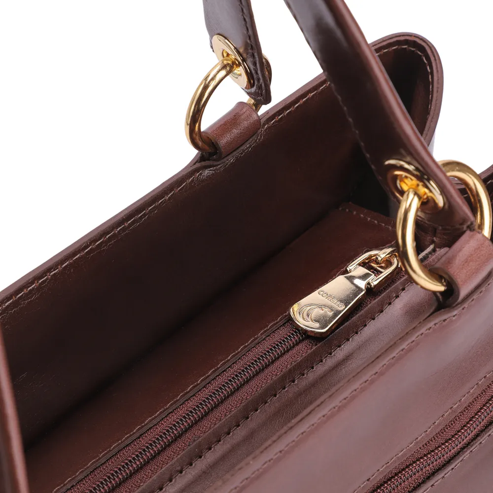 Bolsa Tote Tressê Couro Marrom - imagem 5