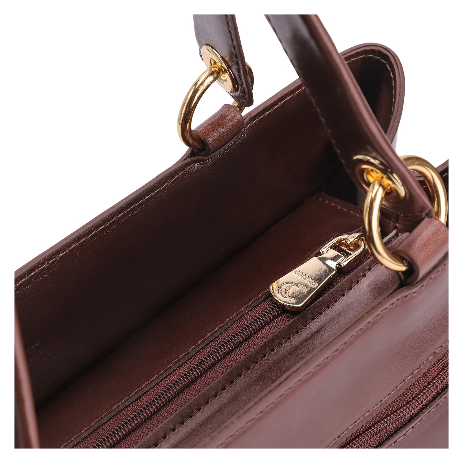 Bolsa Tote Tressê Couro Marrom