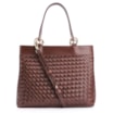 Bolsa Tote Tressê Couro Marrom - imagem 1