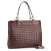 Bolsa Tote Tressê Couro Marrom - imagem 2