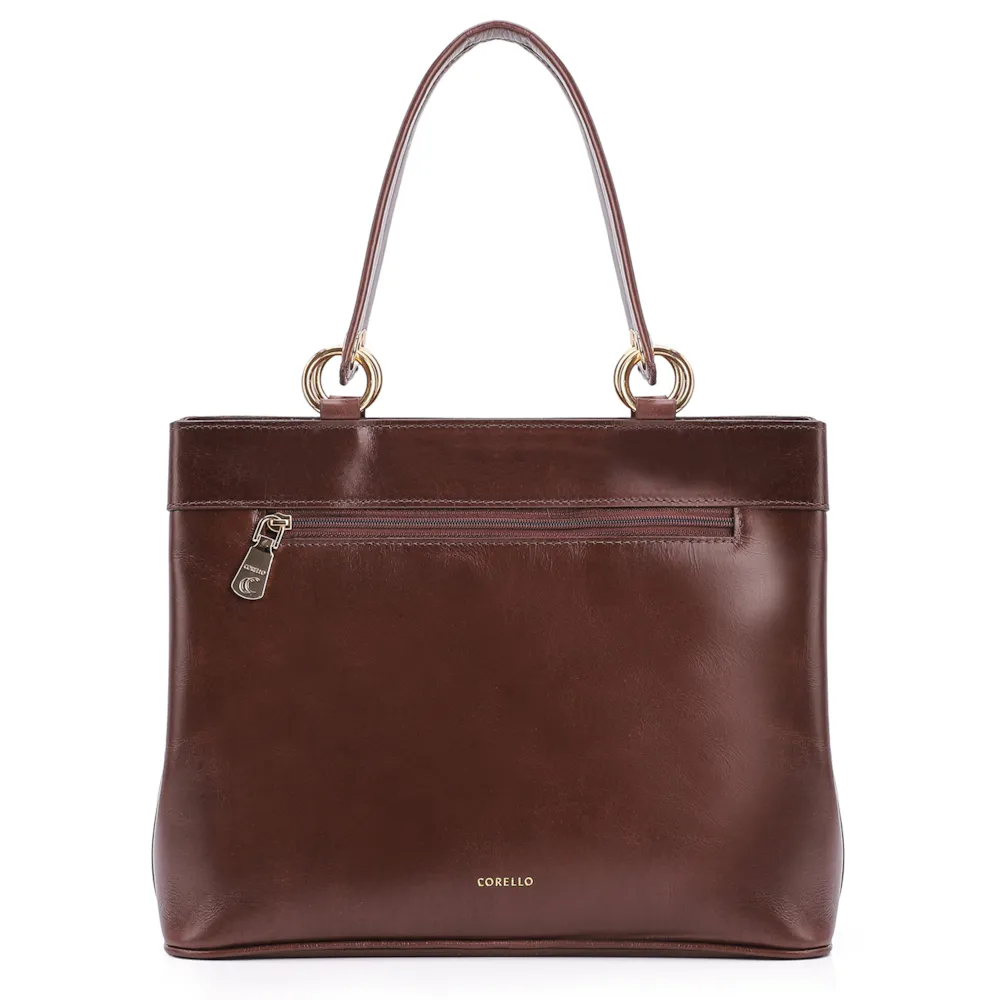 Bolsa Tote Tressê Couro Marrom - imagem 3
