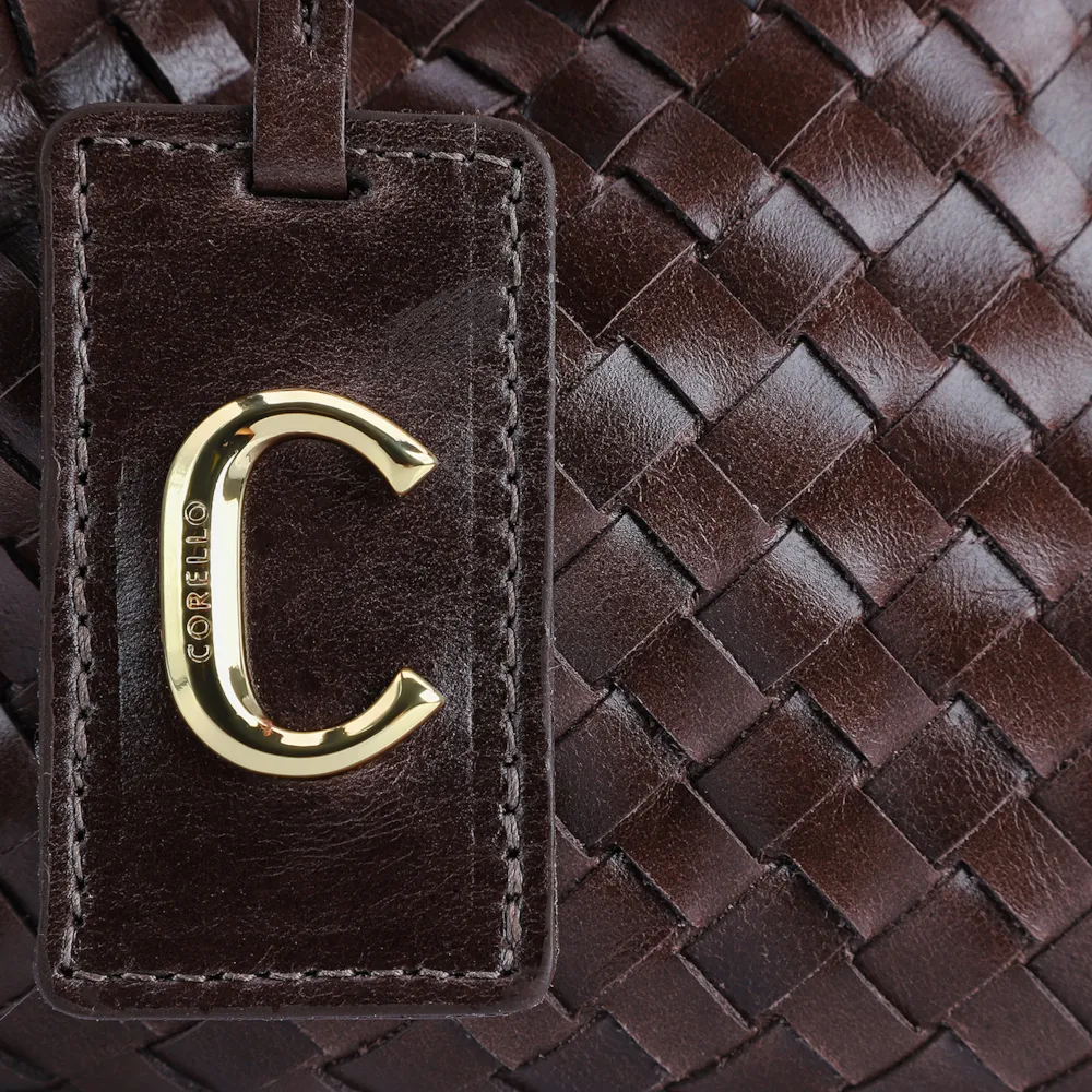 Bolsa Tote Tressê Couro Marrom - imagem 5
