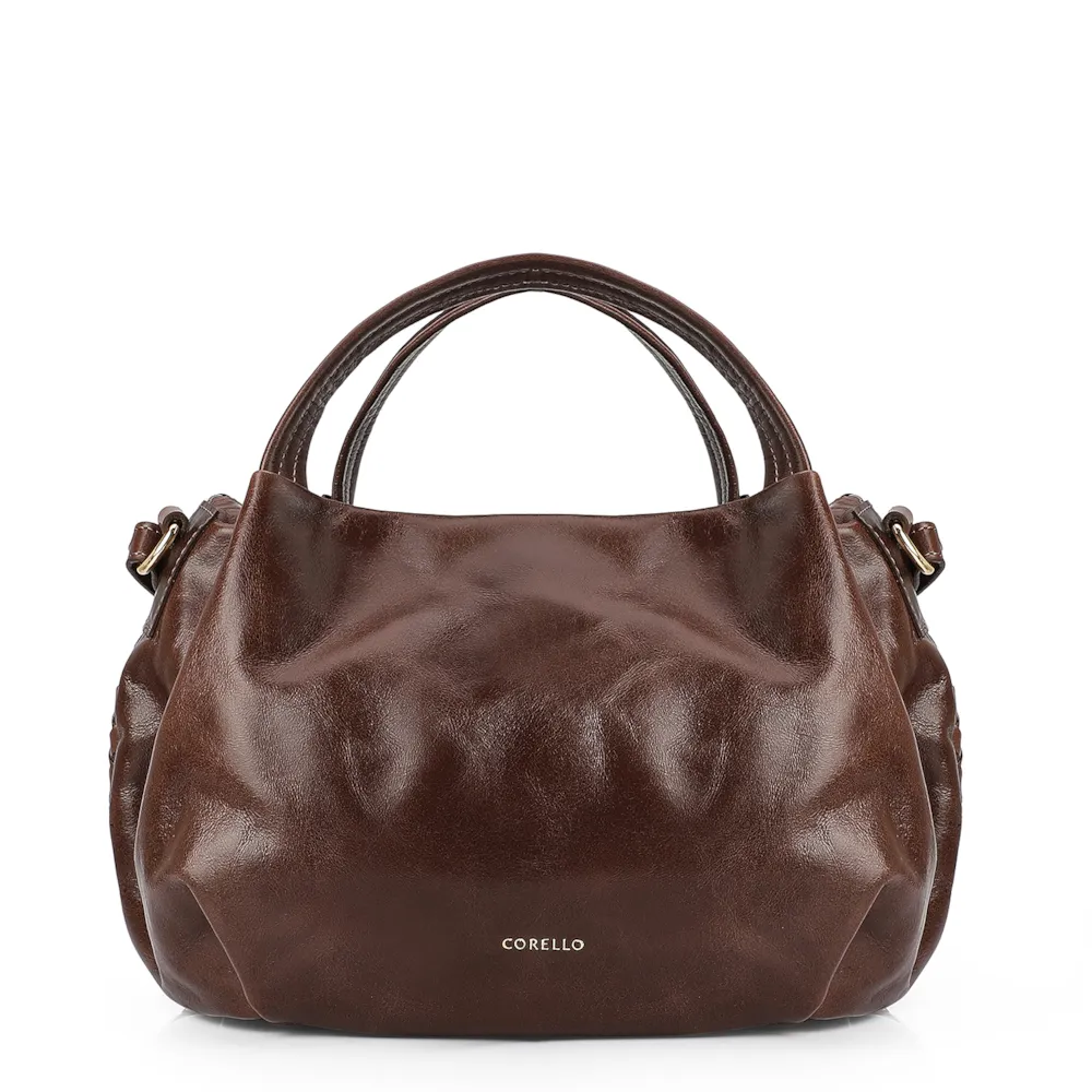 Bolsa Tote Tressê Couro Marrom - imagem 3