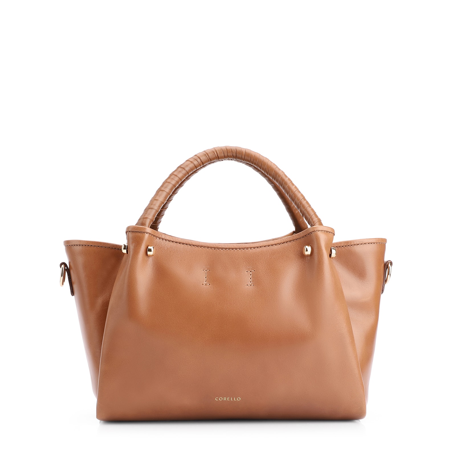 Bolsa Tote Tressê Couro Marrom