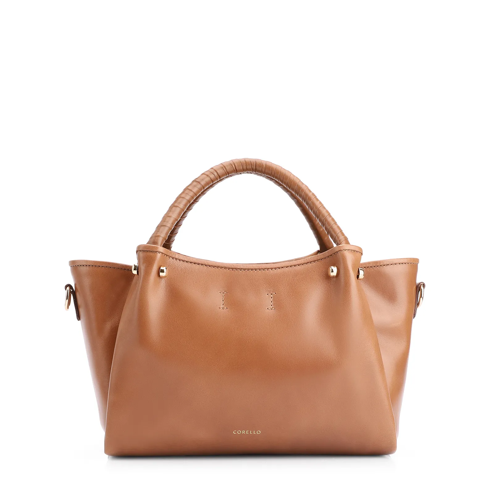 Bolsa Tote Tressê Couro Marrom