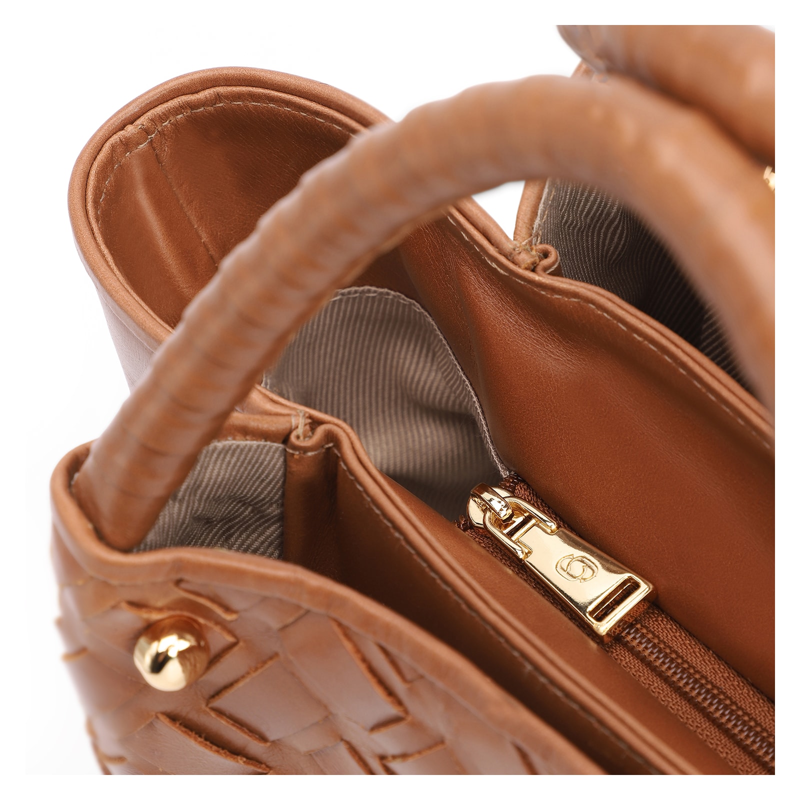 Bolsa Tote Tressê Couro Marrom