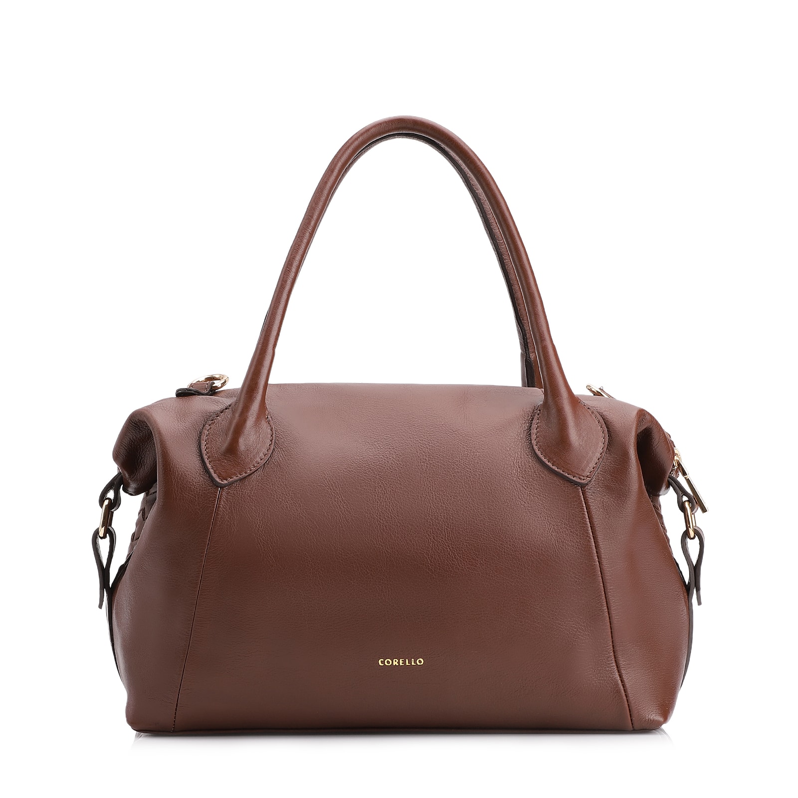 Bolsa Tote Tressê Couro Marrom