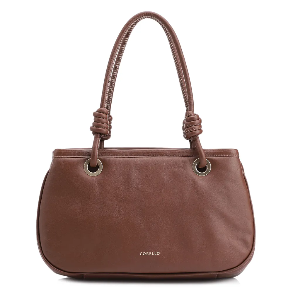 Bolsa Tote Tressê Couro Marrom - imagem 4
