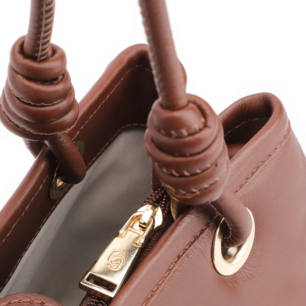 Bolsa Tote Tressê Couro Marrom - imagem 6