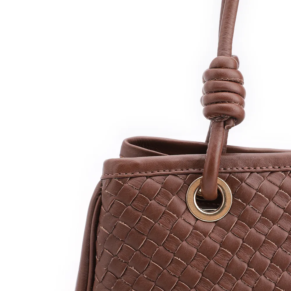 Bolsa Tote Tressê Couro Marrom - imagem 8