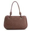 Bolsa Tote Tressê Couro Marrom - imagem 1