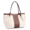 Bolsa Tote Tressê Couro Marrom/Alt Off White - imagem 3