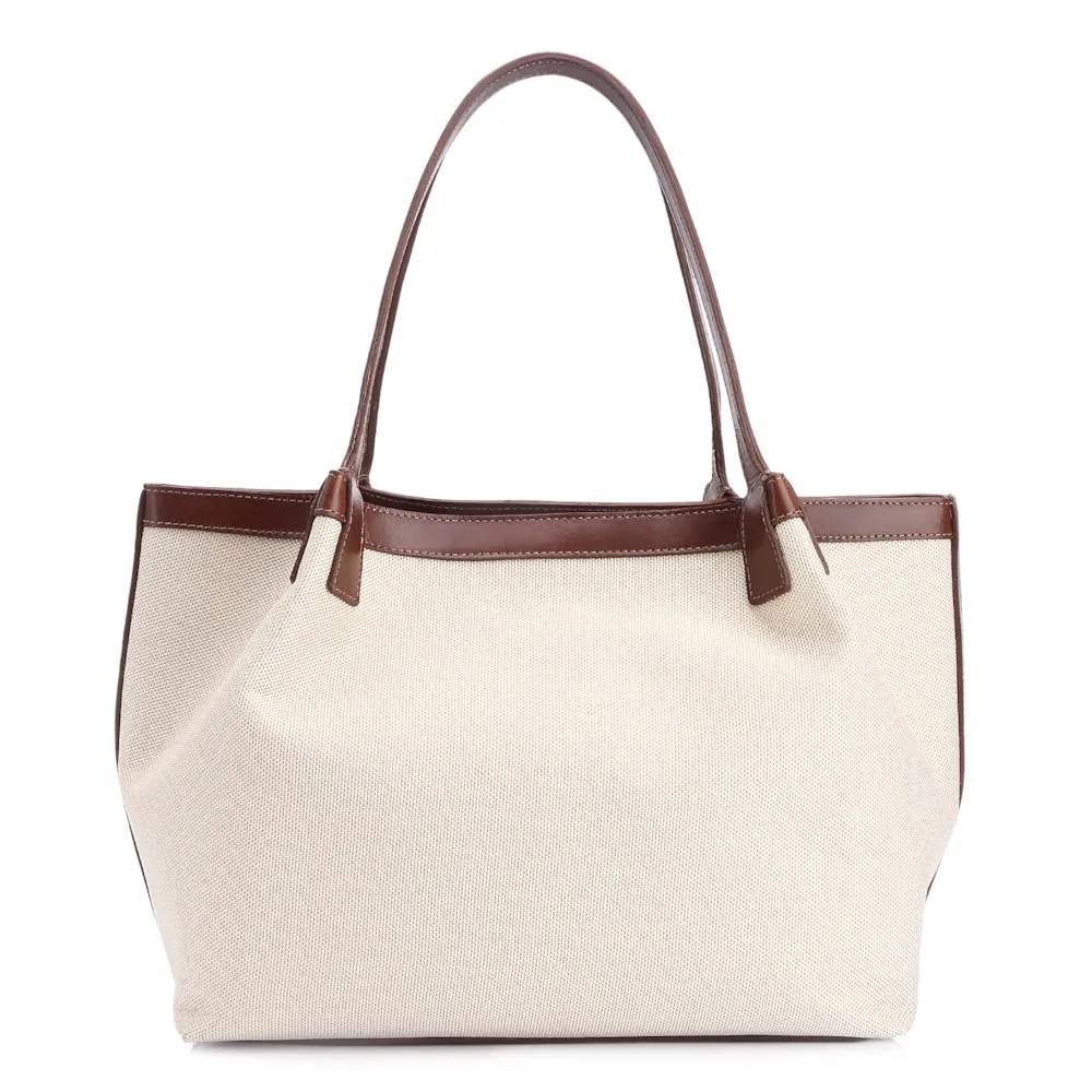Bolsa Tote Tressê Couro Marrom/Alt Off White - imagem 4