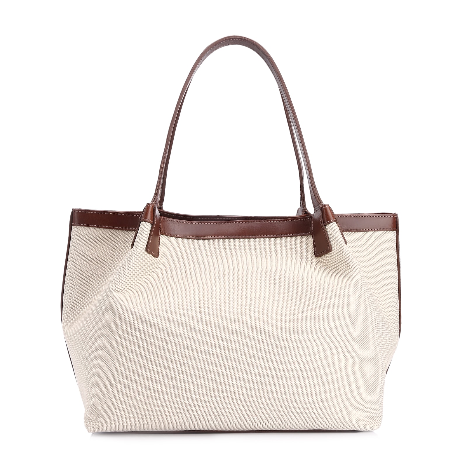 Bolsa Tote Tressê Couro Marrom/Alt Off White