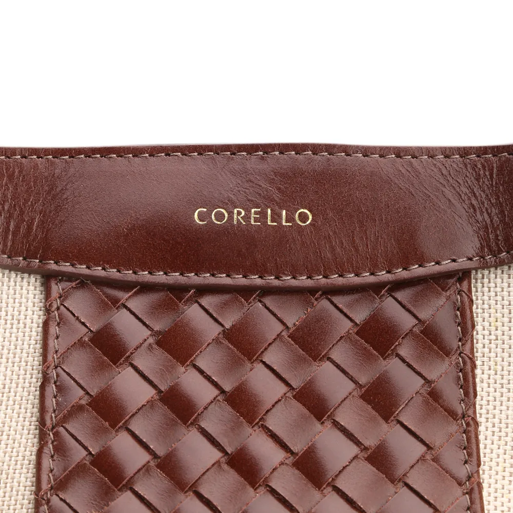 Bolsa Tote Tressê Couro Marrom/Alt Off White - imagem 6