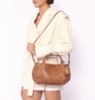 Bolsa Tote Tressê Couro Marrom Claro - imagem 8