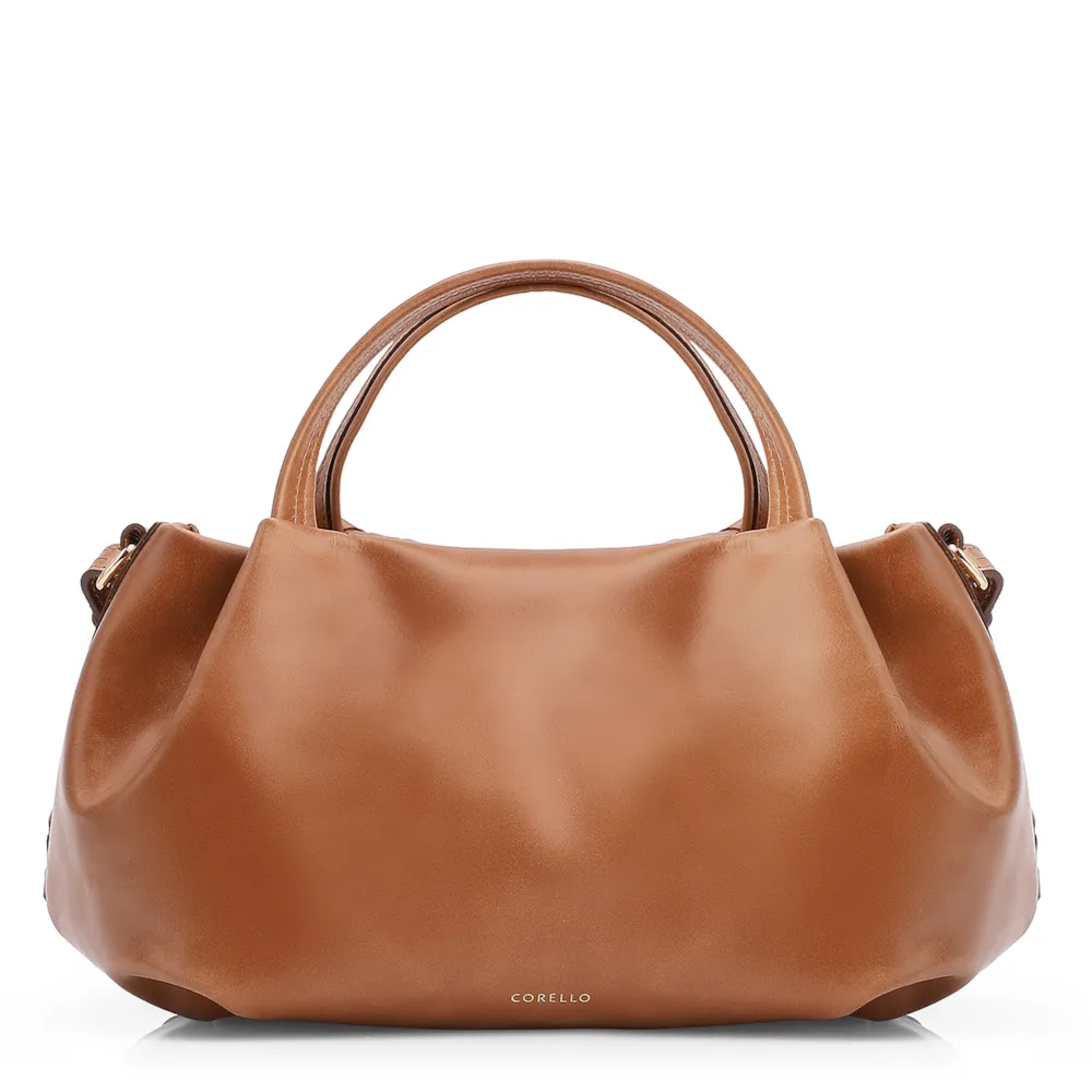 Bolsa Tote Tressê Couro Marrom Claro - imagem 4