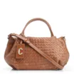 Bolsa Tote Tressê Couro Marrom Claro - imagem 1