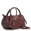 Bolsa Tote Tressê Couro Marrom Escuro - imagem 2