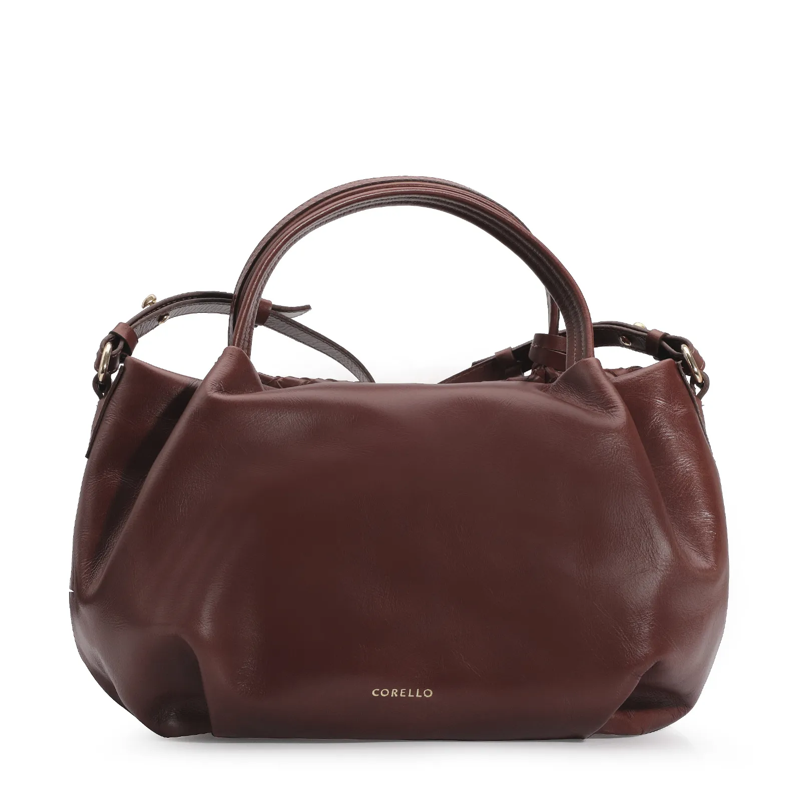 Bolsa Tote Tressê Couro Marrom Escuro