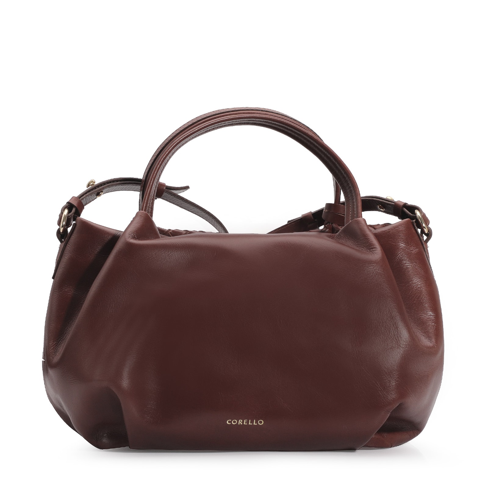 Bolsa Tote Tressê Couro Marrom Escuro