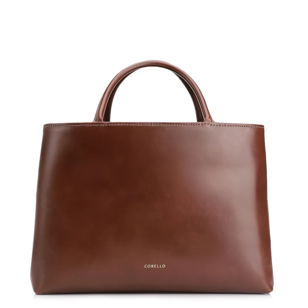 Bolsa Tote Tressê Couro Marrom Escuro - imagem 3